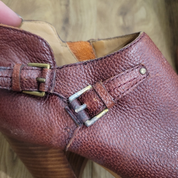 Anthropologie Schuler & Sons Philadelphia Leather ankle zip boots size 6 - Picture 8 of 9